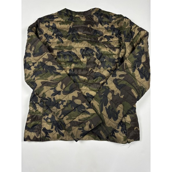 Me Jane Camo Quilted Puffer Jacket Womens Medium Military Utility Lightweight - Picture 10 of 10